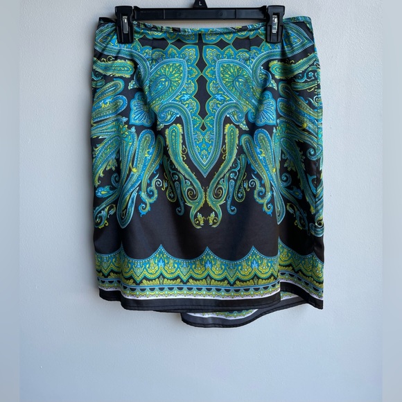 Richie Tailor Woman’s Paisley Boho Asymmetrical Skirt | Size M - Picture 2 of 9